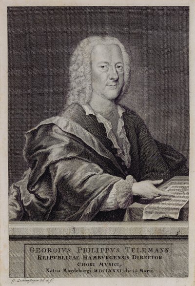 Portrait de Georg Philipp Telemann - Georg Lichtensteger